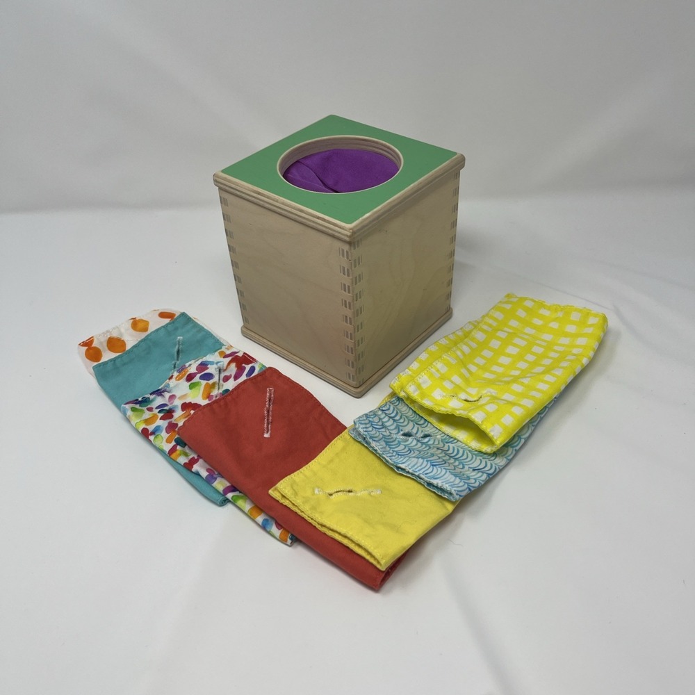 Lovevery Magic Tissue Box Montessori Toy Wooden Cotton Cloth
